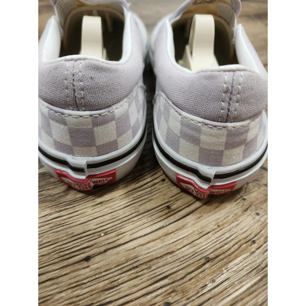 Vans Kids Sz 2 Classic Slip On Checkerboard Color Theory Lila Sneakers Lavender